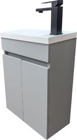 Малък шкаф за баня от ПВЦ Mini 43 Gray W